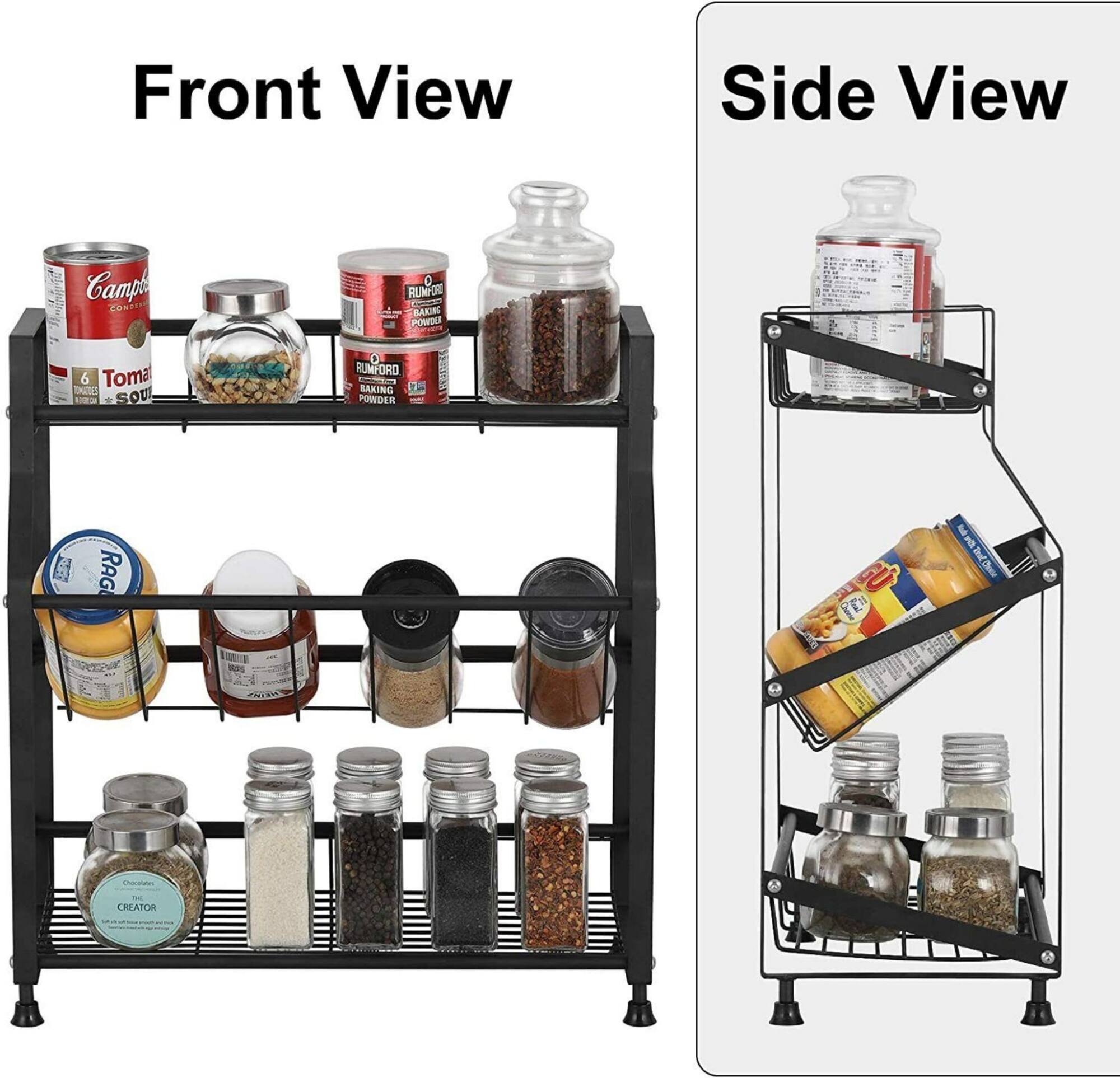 NEX™ 3-Tier Freestanding Metal Spice Rack Organizer
